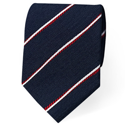 Classic Tone Stripe Silk 100% - Navy