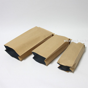 - 종이커피봉투 -12cm x 35cm(M자옆면5)100장(500g)